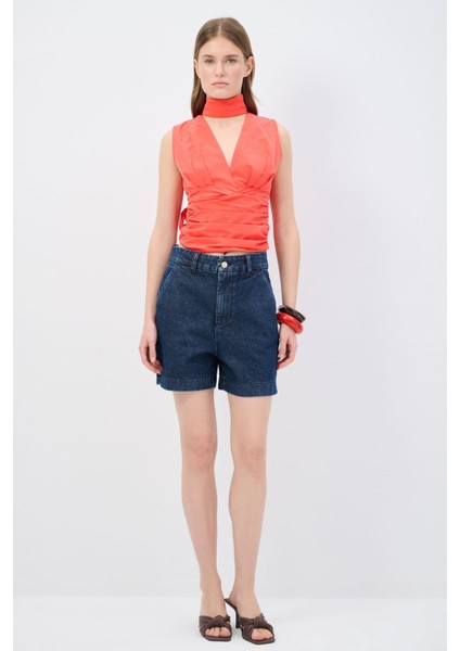 Cepli Denim Şort Mavi 17030400016