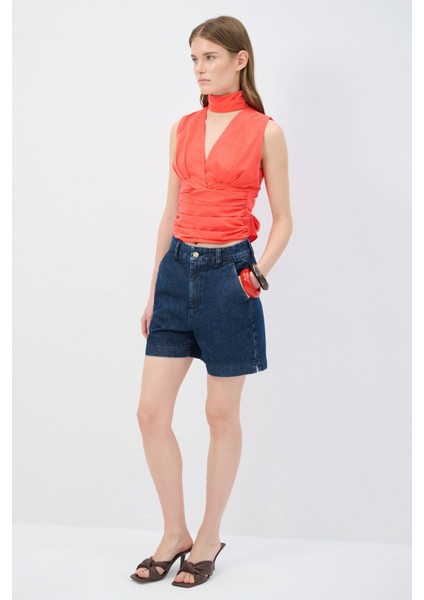 Cepli Denim Şort Mavi 17030400016