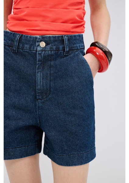 Cepli Denim Şort Mavi 17030400016