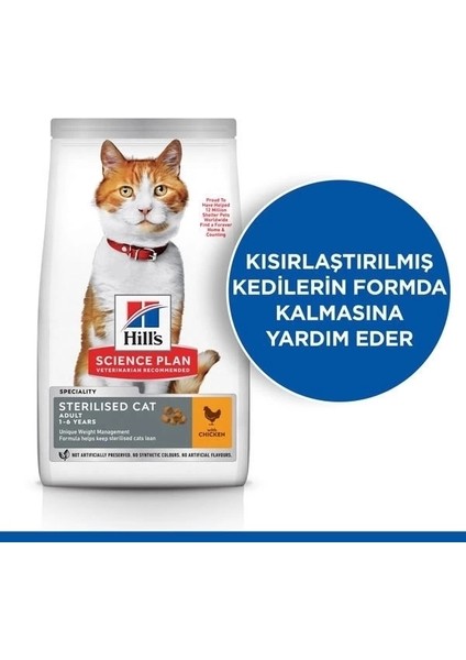 Hills Young Sterilised Tavuklu Kısırlaştırılmış Kedi Maması 8+2 kg fiyatları