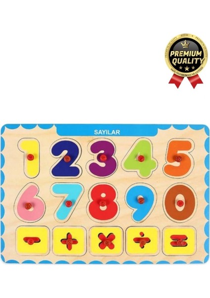Yeni Seri Çocuk Ebeveyn Eğlenceli Eğitici Öğrenme Destekli Sayılar Yapboz Ahşap Tutmalı Puzzle