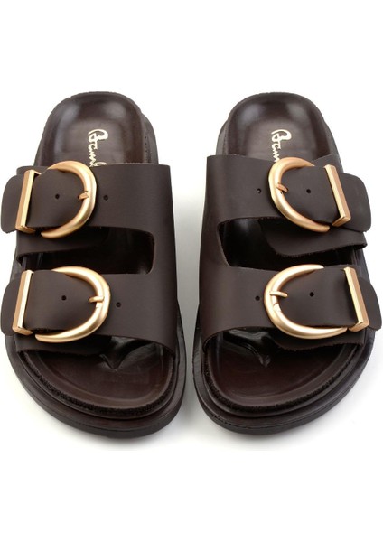 Kahve Leather Kadın Terlik K04666013903 fiyatları
