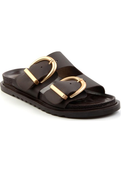 Kahve Leather Kadın Terlik K04666013903 modelleri