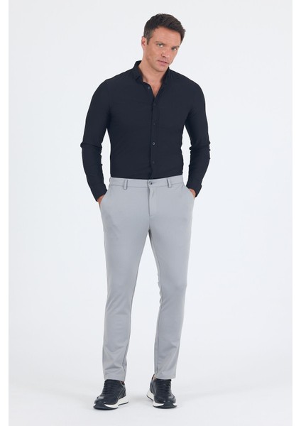 Gri Yandan Cepli Casual Slim Fit Pantolon 1003250163 modelleri