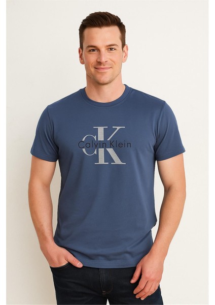 Bisiklet Yaka Tshirt Mavi Calvinklein fırsatları