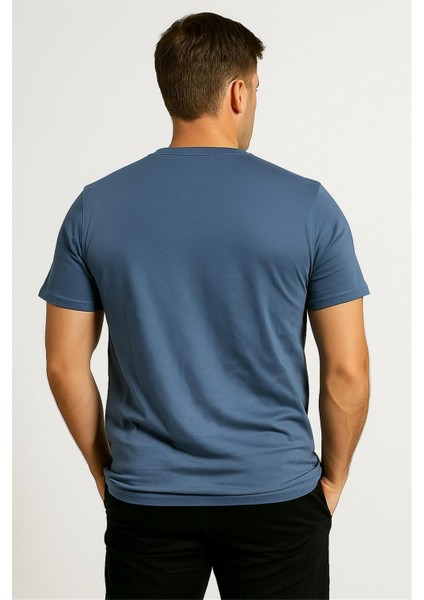 Bisiklet Yaka Tshirt Mavi Thenorthface fiyatları