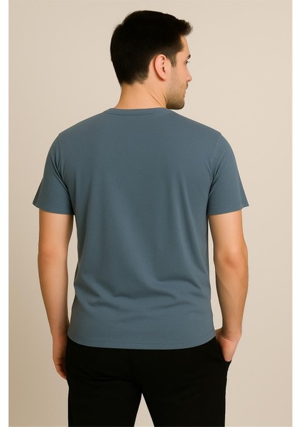 Pamuk Penye Bisiklet Yaka T-Shirt Koyu Yeşil Polo fiyatları