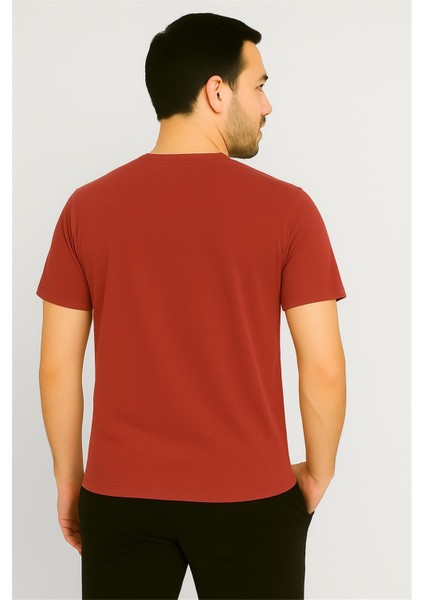 Erkek Kırmızı Tişört -Süprem Kumaş Levs modelleri