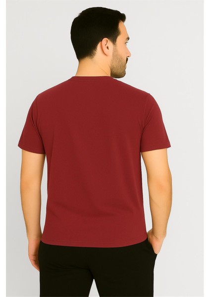 Erkek Bordo Tişört -Süprem Kumaş Levı’s modelleri