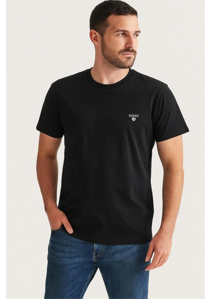 Bisiklet Yaka Tshirt Siyah Gant modelleri