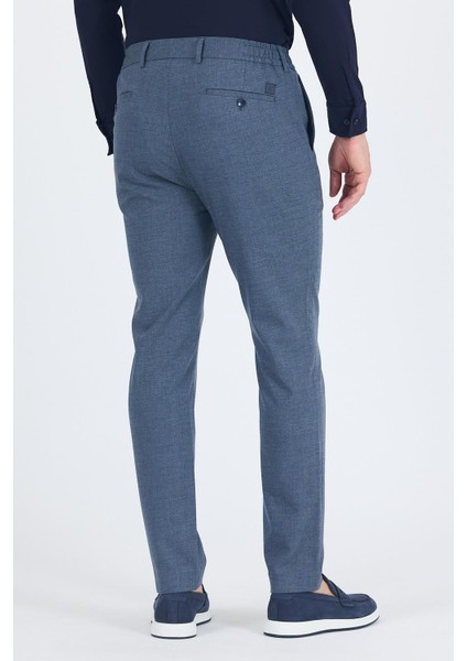 Lacivert Kendinden Desenli Yan Cep Slim Fit Jogger Pantolon 1003250161 fırsatları