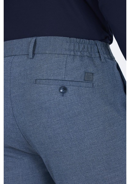 Lacivert Kendinden Desenli Yan Cep Slim Fit Jogger Pantolon 1003250161 indirimleri