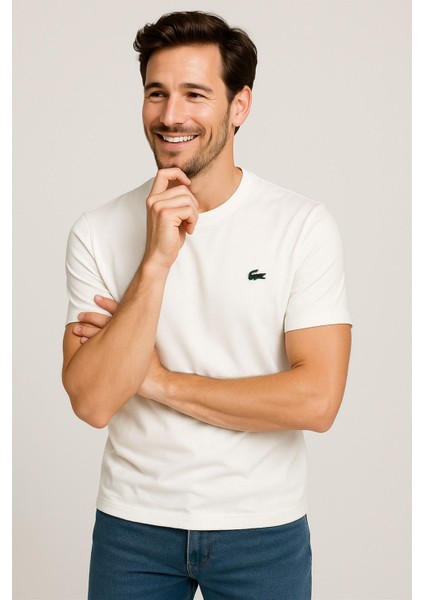 Bisiklet Yaka T-Shirt Beyaz fiyatları