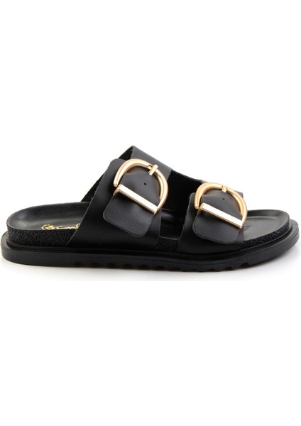 Siyah Leather Kadın Terlik K04666013903