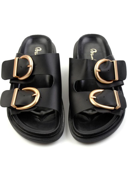 Siyah Leather Kadın Terlik K04666013903 fiyatları