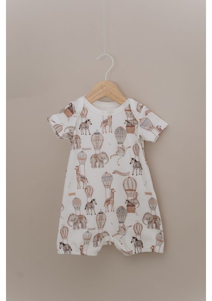 Kısa Kol Şortlu Yazlık Tulum - Pureline Series - Dreamland Safari