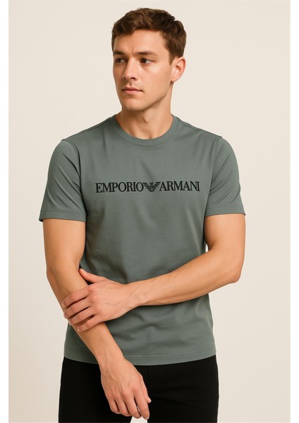 Bisiklet Yaka Tshirt Petrol Yeşili Emporıarmanı fiyatları