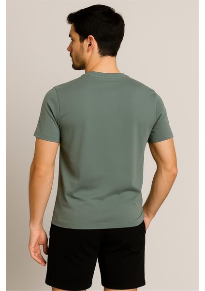 Bisiklet Yaka Tshirt Petrol Yeşili Emporıarmanı fırsatları