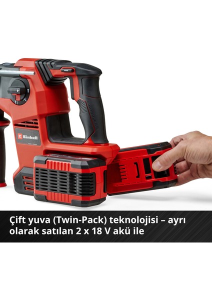 Professional Akülü Kırıcı Delici TP-HD 36/30 Li BL +4 – Solo Power X-Change (18 V, kömürsüz, 3.5 J, SDS-plus, pnömatik darbe mekanizması, D-tutma kolu, çanta) - 4513983