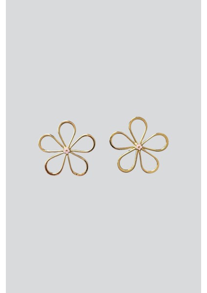 Mineli Çiçek Küpe