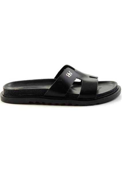 Siyah Leather Kadın Terlik K04666013803