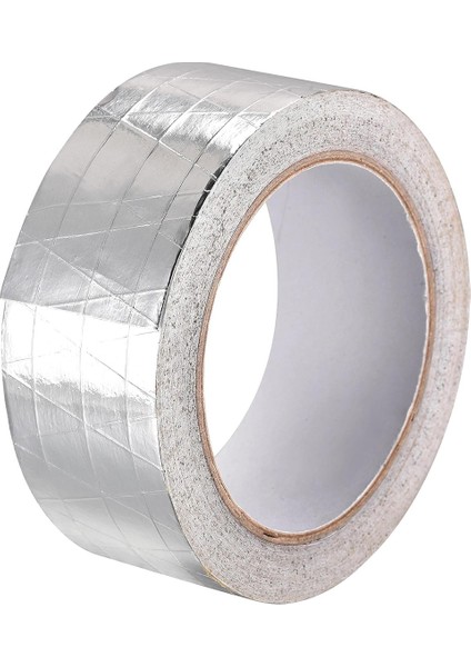 Yapışkanlı Fiberglas Lif Takviyeli Alüminyum Folyo Bant 45 mm x 25 Metre Yanmaz Soba Borusu Bandı indirimleri