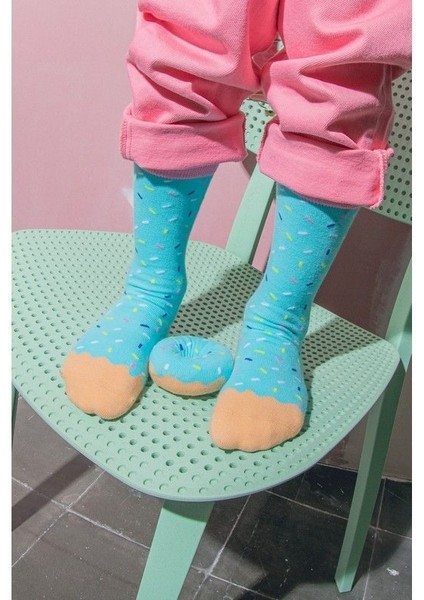 Eat My Socks - Çocuk Joe Donut Mavi Çorap