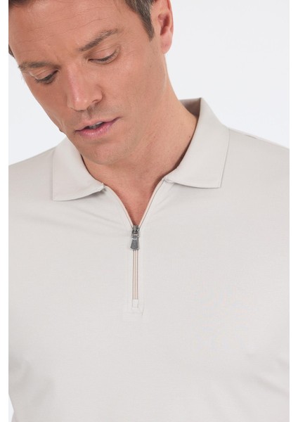 Taş Rengi Kısa Kol Düz Suprem Polo Yaka Cepsiz Esnek Casual Slim Fit Tişört 1011250161_610 modelleri