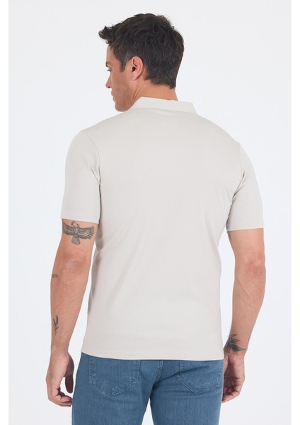 Taş Rengi Kısa Kol Düz Suprem Polo Yaka Cepsiz Esnek Casual Slim Fit Tişört 1011250161_610 indirimleri