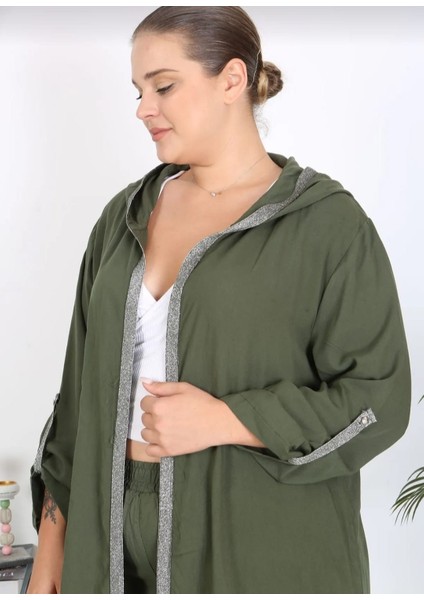 Kadın Büyük Beden Pantolon ve Kap Ikili Takım fırsatları