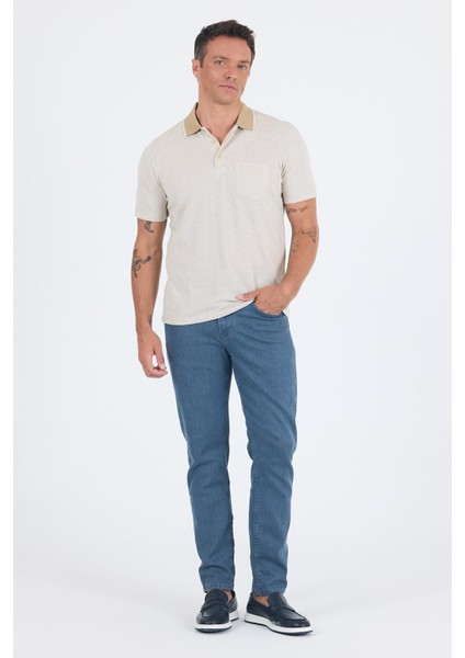 Bej Kısa Kol Polo Yaka Cepli Classic Standart Beden Tişört 1011250171 fiyatları