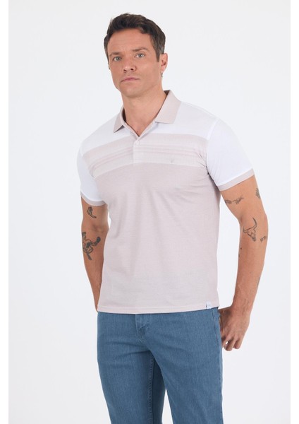 Kısa Kol Baskılı Pike Polo Yaka Cepsiz Slim Fit Tişört 1011250166 modelleri