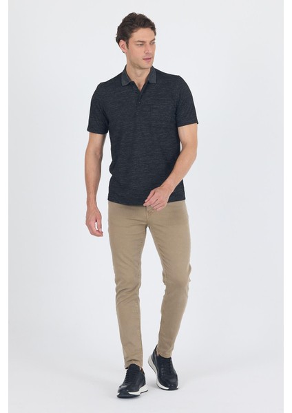 Siyah Kısa Kol Polo Yaka Cepli Classic Standart Beden Tişört 1011250172 fiyatları