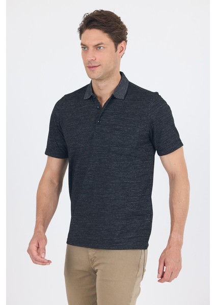 Siyah Kısa Kol Polo Yaka Cepli Classic Standart Beden Tişört 1011250172 modelleri