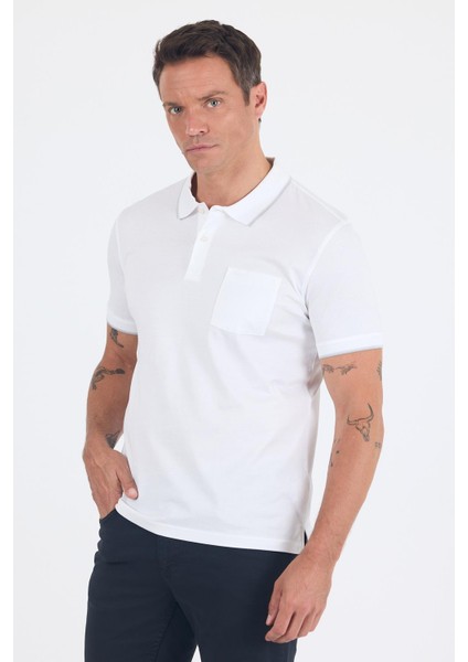 Kısa Kol Düz Suprem Polo Yaka Cepli %100 Pamuk Comfort Fit Tişört 1011250189 modelleri