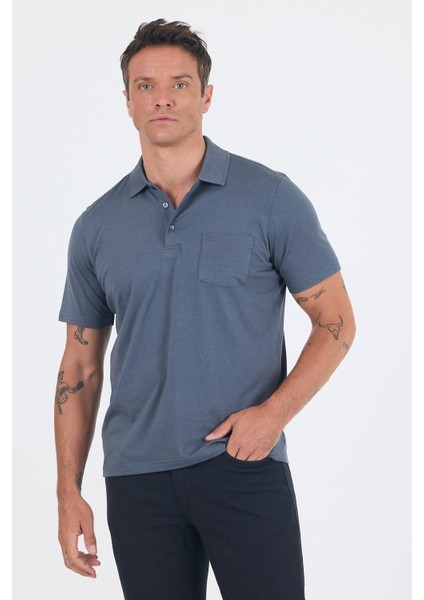 Füme Kısa Kol Polo Yaka Cepli Classic Standart Beden Tişört 1011250173 fiyatları