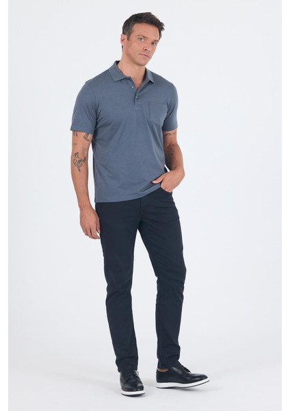 Füme Kısa Kol Polo Yaka Cepli Classic Standart Beden Tişört 1011250173 modelleri