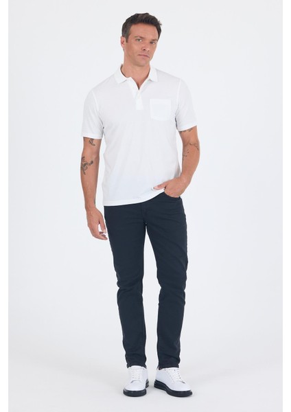 Beyaz Kısa Kol Polo Yaka Cepli Classic Standart Beden Tişört 1011250173 fiyatları