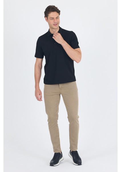 Siyah Kısa Kol Polo Yaka Cepli Classic Standart Beden Tişört 1011250173 fiyatları