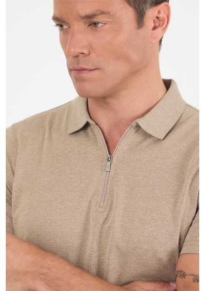 Kahverengi Kısa Kol Düz Suprem Polo Yaka Cepsiz Pamuklu Casual Slim Fit Tişört 1011250164_402 fırsatları