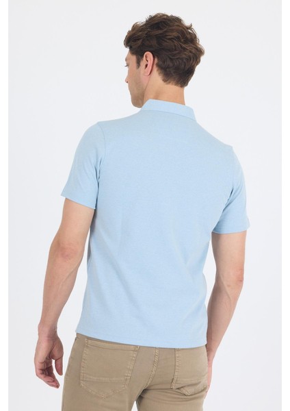 Koyu Mavi Kısa Kol Düz Suprem Polo Yaka Cepsiz Pamuklu Casual Slim Fit Tişört 1011250164_300 indirimleri