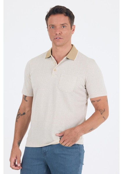 Bej Kısa Kol Polo Yaka Cepli Classic Standart Beden Tişört 1011250171 modelleri