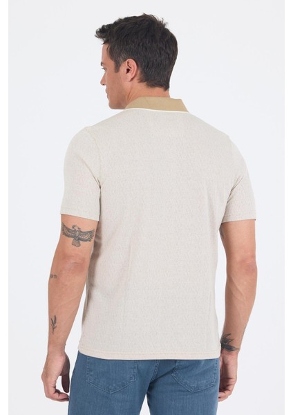 Bej Kısa Kol Polo Yaka Cepli Classic Standart Beden Tişört 1011250171 indirimleri