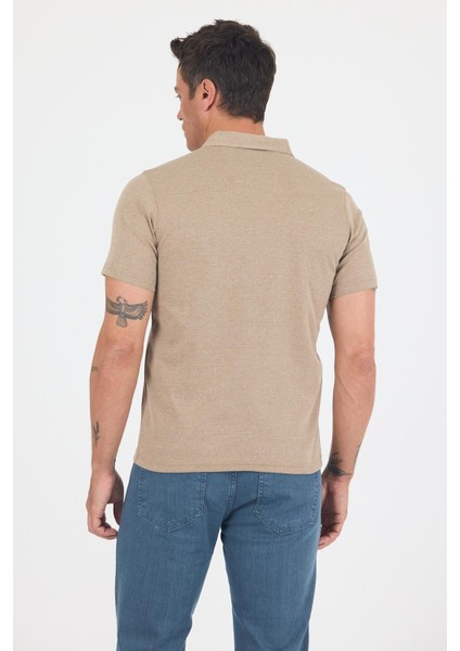 Kahverengi Kısa Kol Düz Suprem Polo Yaka Cepsiz Pamuklu Casual Slim Fit Tişört 1011250164_402 indirimleri
