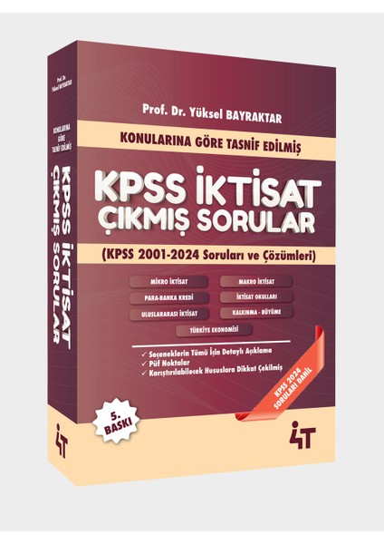 Konularına Göre Kpss Iktisat Çıkmış Sorular (5. Baskı)