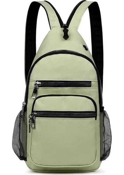 Fengdong Kadınlar Küçük Sırt Çantası Göğüs Çantası Sling Messenger Çantalar Kadın Spor Çantası Mini Seyahat Çantası Çantası Crossbody Bag Girl Sırt Renk: Yeşil (Yurt Dışından)