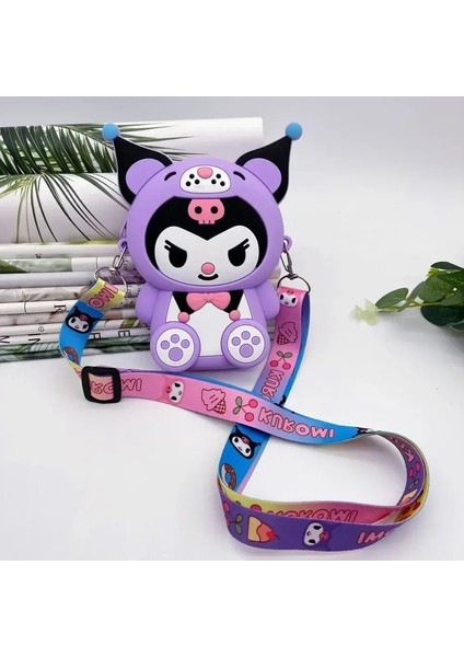 Sevimli Sanrio Kuromi Karikatür Silikon Para Çantası Para Çantası Sevimli Çocuklar Omuz Çantası Bebek Mini Depolama Doğum Günü Hediye Anime Bebek Renk: Mor Kuromi (Yurt Dışından)