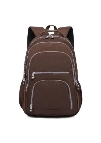 Mochila Feminina Okul Okulu Genç Kız Için Sırt Çantası 2025 Seyahat Paketleri Çanta Kadın Naylon Su Geçirmez Dizüstü Dizüstü Çantası Renk: Kahve En /boyut: 37X27X13CM 1368 (Yurt Dışından)