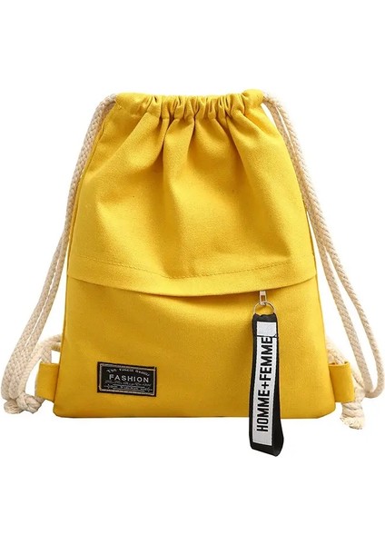 Kadınlar Sırt Çantası Spor Bezi Bunch Cep Çizme Sırt Çantası Kadınlar Katlanır Taşınabilir Alışveriş Çantası Açık Seyahat Paketleri Renk: Sarı (Yurt Dışından)