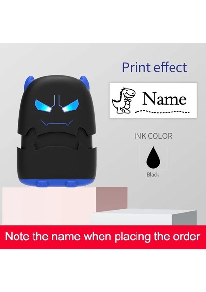 Özel Çizgi Film Bebek Adı Damga Kiti-Pamuk/modal Giysiler Için Yeniden Kullanılabilir Okul Çantaları, Toksik Olmayan Su Geçirmez Mürekkep Mühür Rengi: Black Style-B2 (Yurt Dışından)